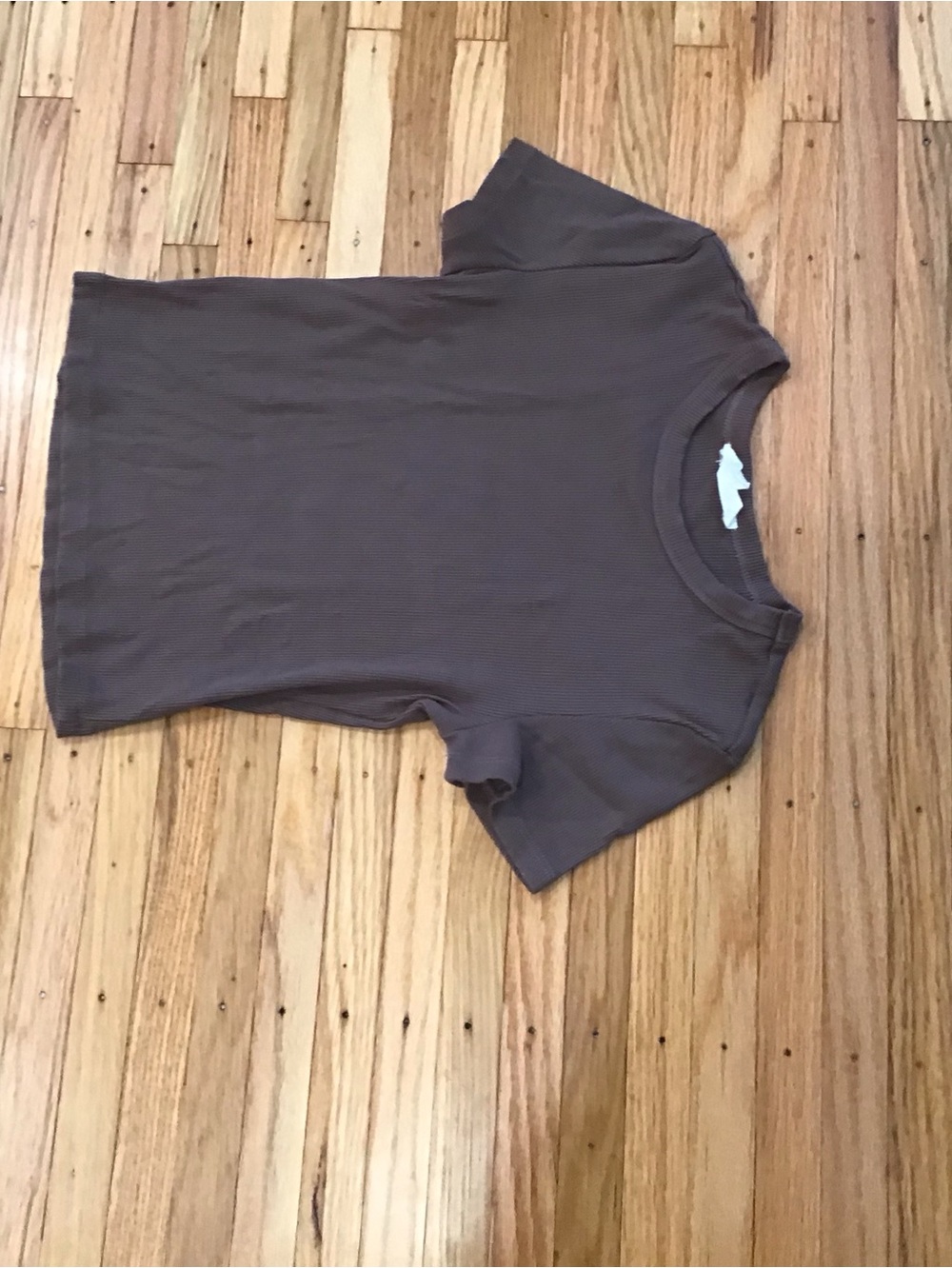 Gypsy + Jade brown ribbed short sleeve t-shirt women's XS